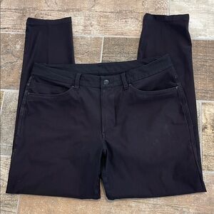 Lululemon Mens ABC Pant Skinny Black Size 32 Warpstreme Inseam 28-29"